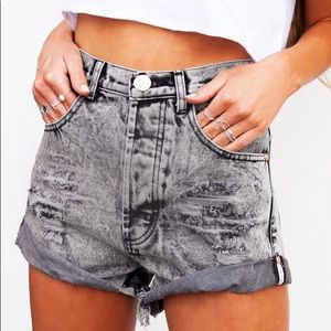 One Teaspoon ripped jean shorts